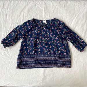OshKosh B’gosh Girls Navy Floral Top